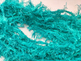 Linen Fuzzy Ribbon - Turquoise - SilkRouteIndia