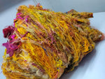 Sari Silk Waste Batts - Yellow - SilkRouteIndia