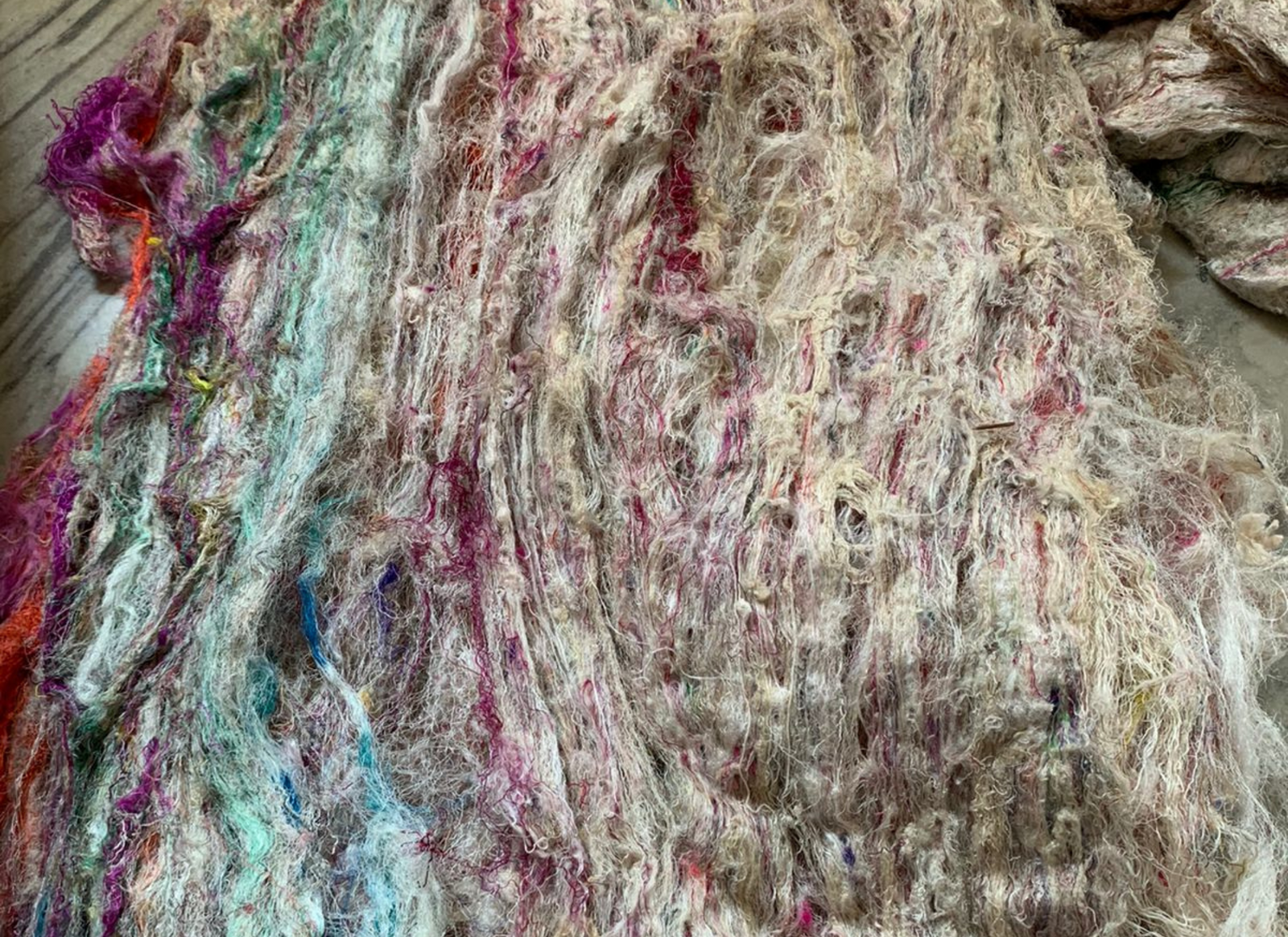 Elevate your crafting with these gorgeous lavender Sari Silk Waste Batts. Made with recycled silk, these batts are full of color and texture that lends softness, style, and sustainability to your projects. Who said being green has to be boring?  Sari Silk waste Batts are the strongest natural fibers and is spun into a wonderful yarn used for knitting and weaving! 