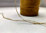 Recycled Burlap Yarn is not your ordinary fiber. It's rough but you can make things that need to be rough and ready. This Burlap Yarn can bear the heat (and the cold) better than some finer fibers.  Bring some organic like elegance to your next project or gift wrap!