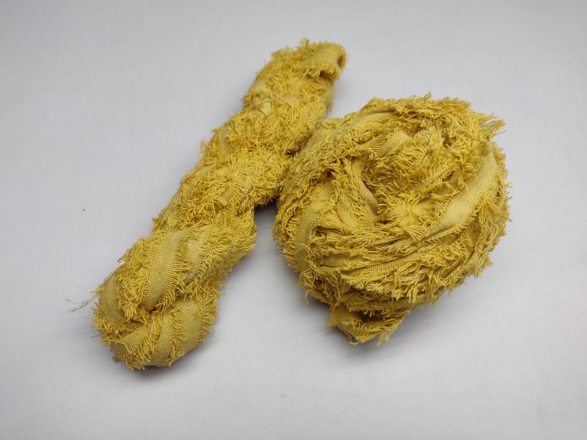 Recycled Cotton Frizz Ribbon - Fuzzy Ribbon - Cotton Ribbon - Butter