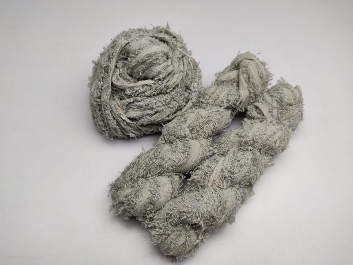Cotton Frizz Ribbon - Light Grey