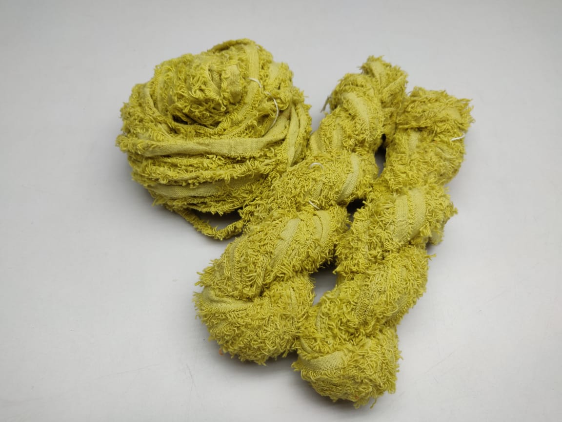 Recycled Cotton Frizz Ribbon - Fuzzy Ribbon - Cotton Ribbon - Fuzzy Ribbon_ SILKROUTEINDIA