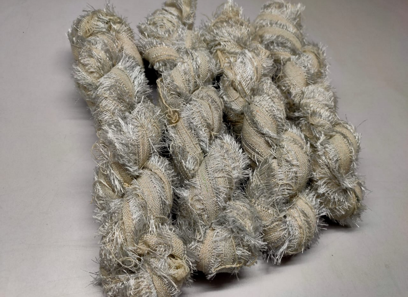 Lurex Metallic Frizz Ribbon - Silver