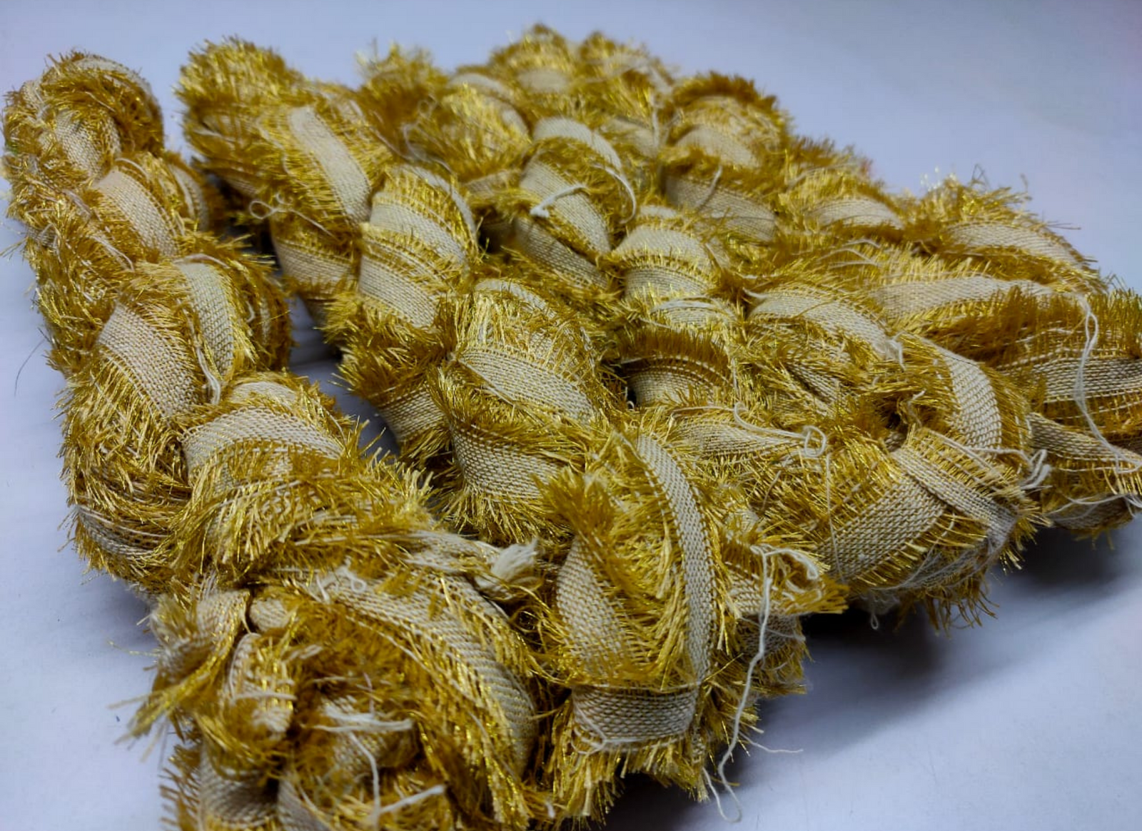 Lurex Metallic Frizz Ribbon - Golden