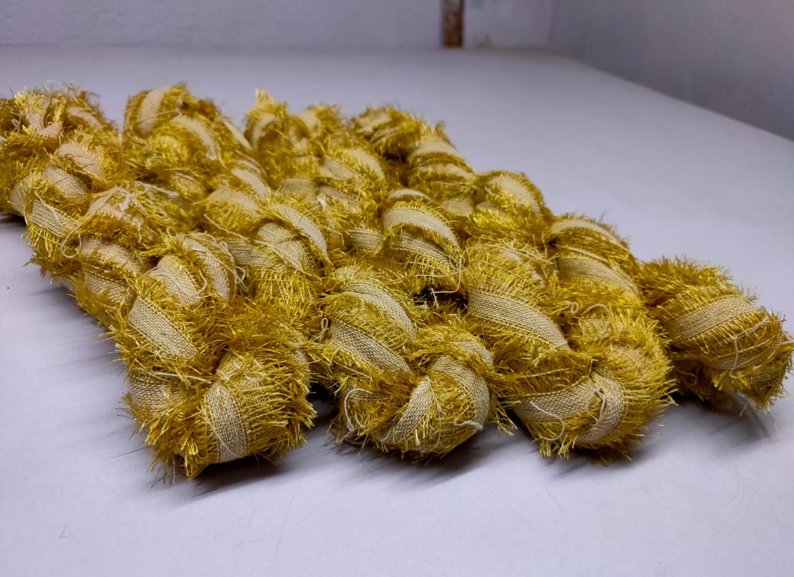 Lurex Metallic Frizz Ribbon - Golden