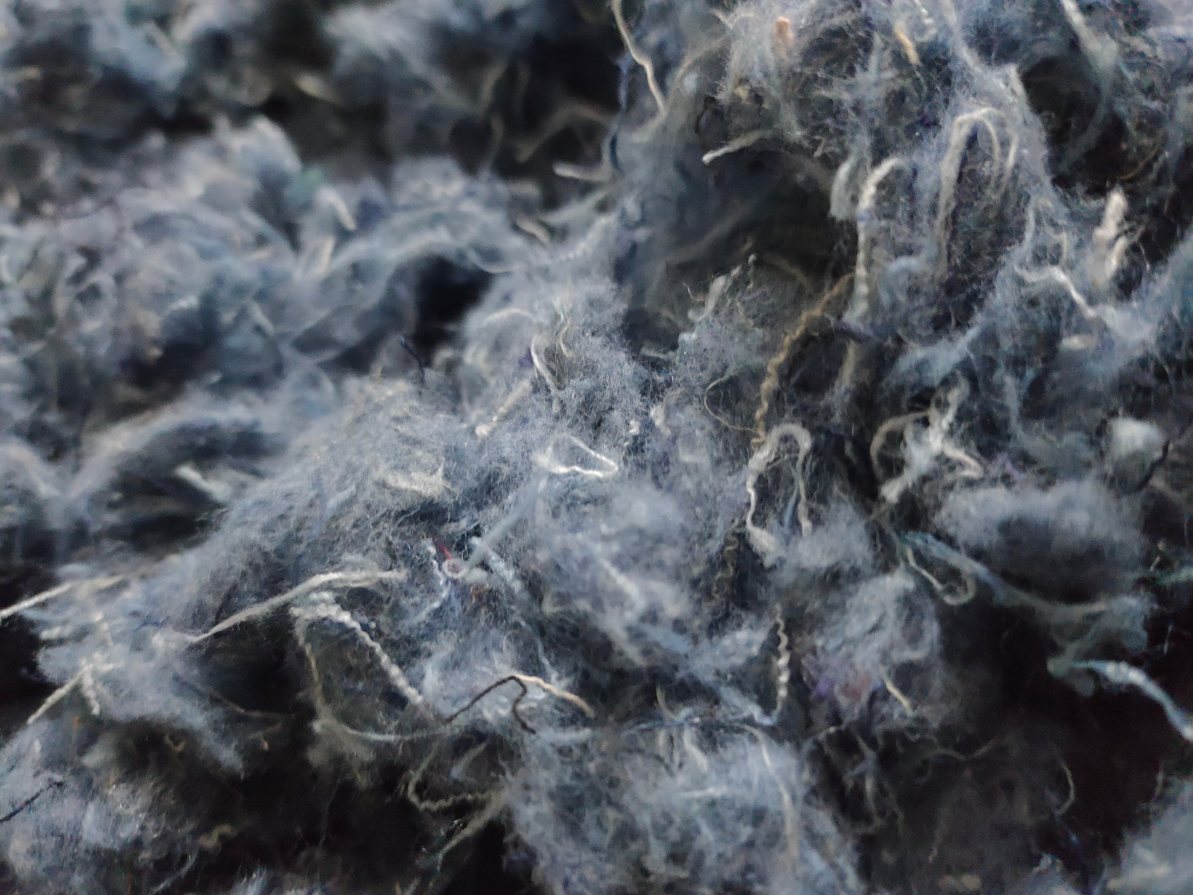 Recycled Denim Fiber - Short denim fiber - cotton shoddy, Denim Fiber, jeans fiber