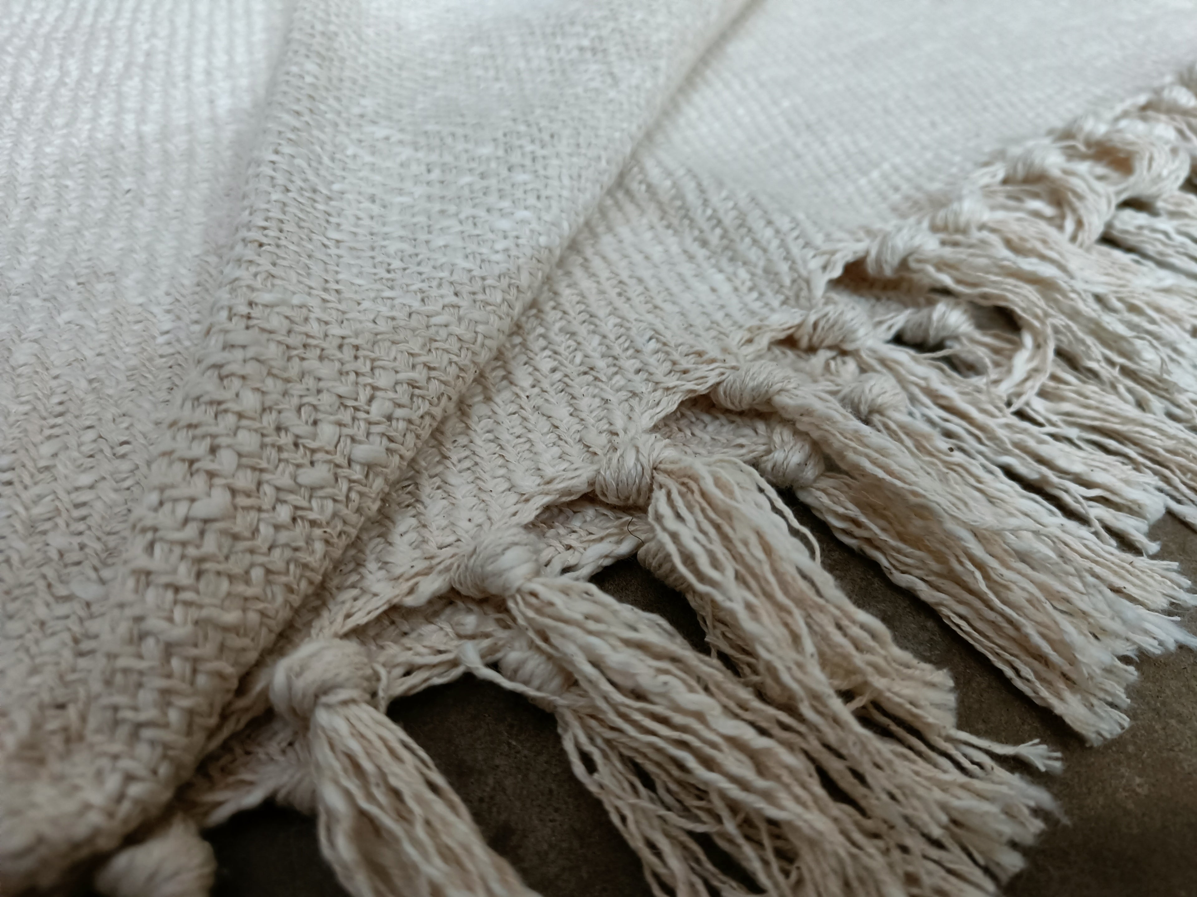 Handmade, Natural and Breathable Throws for your home furnishings HandLoom Woven Cotton Cotton Throws | HandWeave Cotton Throws | Furnishing Throws | Sofa Throws | Table Throws - 60"x55" - Pista  