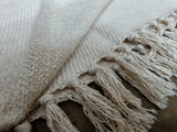 Handmade, Natural and Breathable Throws for your home furnishings HandLoom Woven Cotton Cotton Throws | HandWeave Cotton Throws | Furnishing Throws | Sofa Throws | Table Throws - 60"x55" - Pista  