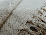 HandLoom Woven Cotton Cotton Throws | HandWeave Cotton Throws | Furnishing Throws | Sofa Throws | Table Throws - 60"x55" - White