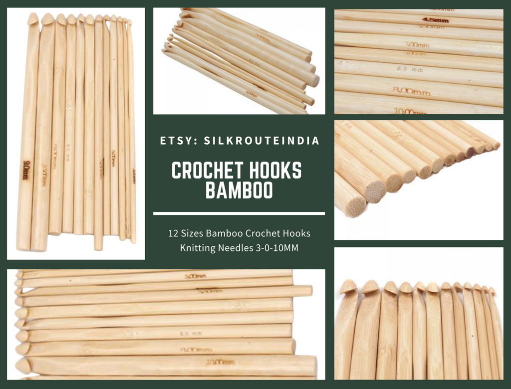 Crochet Hook, Bamboo Hooks, Crochet hook - SilkRouteIndia