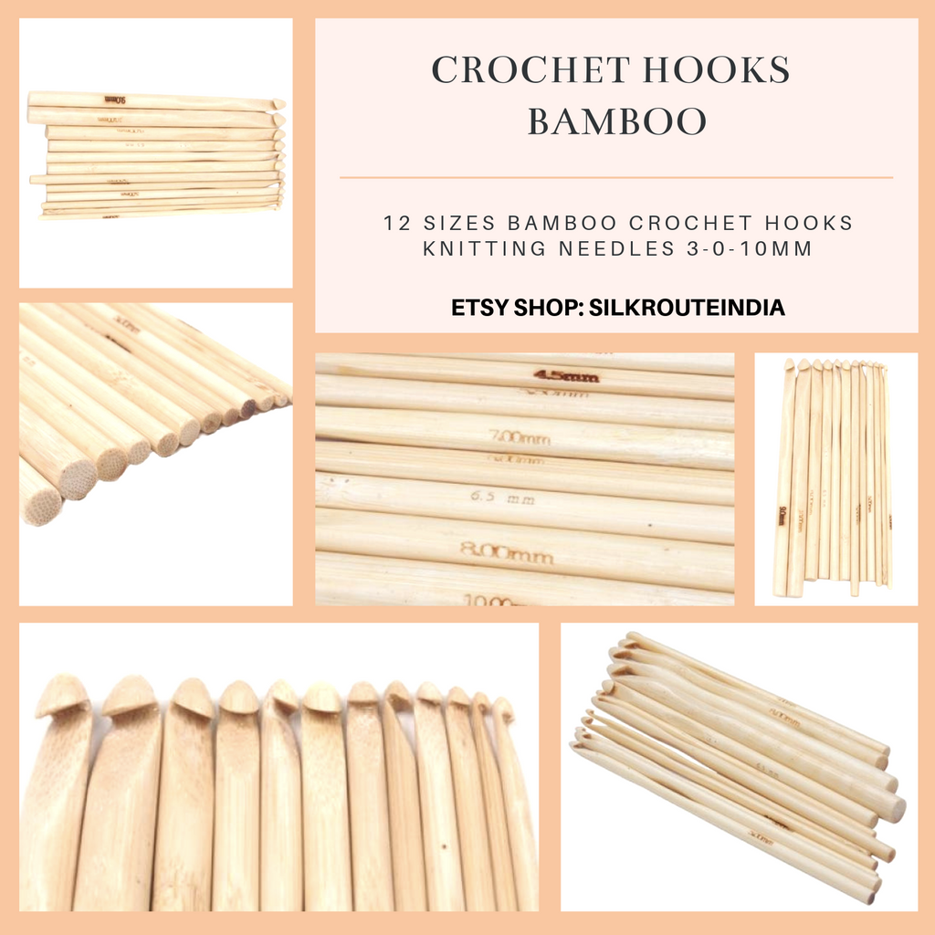 Crochet hook, Bamboo Hook - SilkRouteIndia
