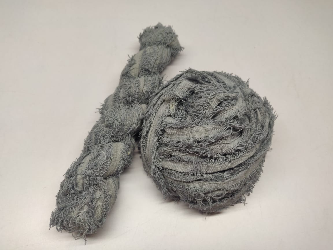 Cotton Frizz Ribbon - Smoky Grey