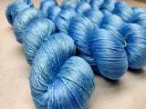 Mulberry Silk yarn (600 mts in 100gram) is a unique Silk Yarn ideal for Knitting. Mulberry Silk is very soft and shiny. It is Sock weight and is directly spun from the premium Mulberry Silk Tops. It is a yarn of Natural Protein Fiber. Mulberry Silk Yarn has compact structure, evenness, clean appearance, elegant luster, Good moisture-absorbing capability, good strength and elongation, with fine and soft fibers. It is useful for Weaving and Knitting.