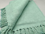 Handmade, Natural and Breathable Throws for your home furnishings HandLoom Woven Cotton Cotton Throws | HandWeave Cotton Throws | Furnishing Throws | Sofa Throws | Table Throws - 60"x55" - Sea Green - 91L  Handmade and a Hand Woven Throws