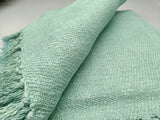 Handmade, Natural and Breathable Throws for your home furnishings HandLoom Woven Cotton Cotton Throws | HandWeave Cotton Throws | Furnishing Throws | Sofa Throws | Table Throws - 60"x55" - Sea Green - 91L  Handmade and a Hand Woven Throws