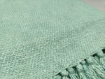 Handmade, Natural and Breathable Throws for your home furnishings HandLoom Woven Cotton Cotton Throws | HandWeave Cotton Throws | Furnishing Throws | Sofa Throws | Table Throws - 60"x55" - Sea Green - 91L  Handmade and a Hand Woven Throws