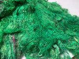 Sari Silk Waste Batts - Green