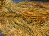 Sari Silk Waste Batts - Yellow
