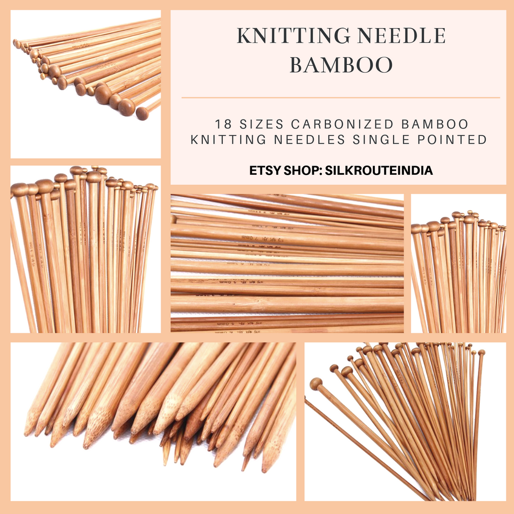 Knitting Needle, Bamboo Needle- SilkRouteIndia