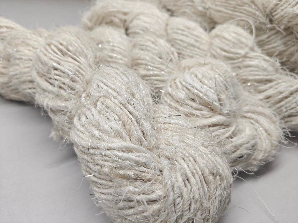 Recycled Linen Sparkle Yarn Naturall