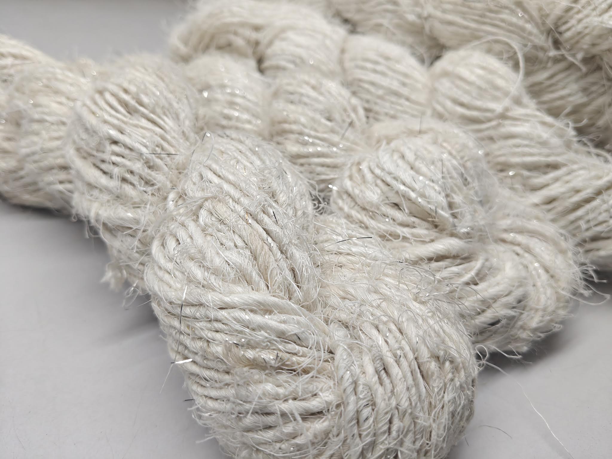Recycled Linen Sparkle Yarn Naturall