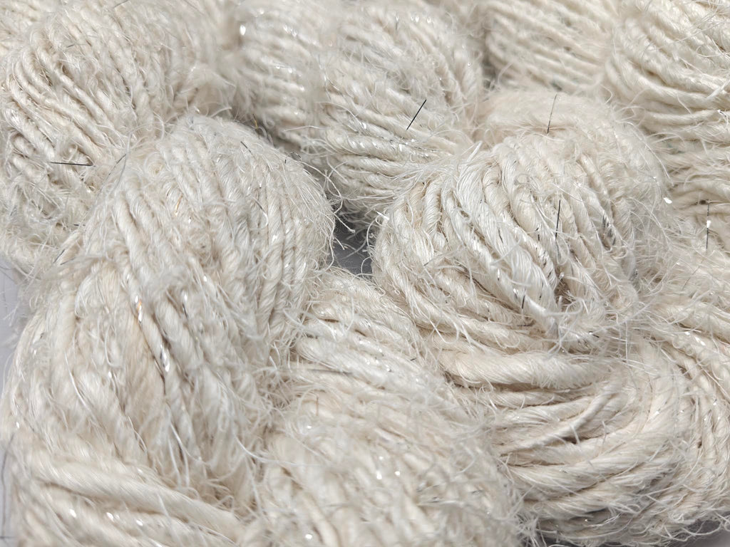 Recycled Linen Sparkle Yarn Naturall