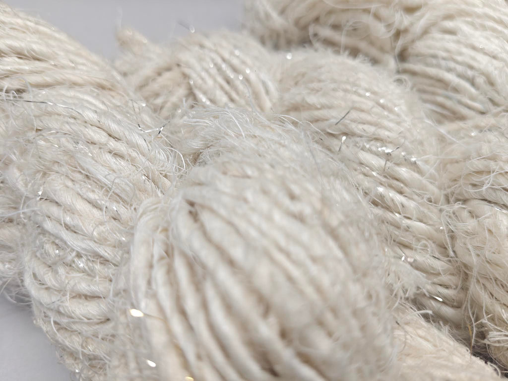 Recycled Linen Sparkle Yarn Naturall