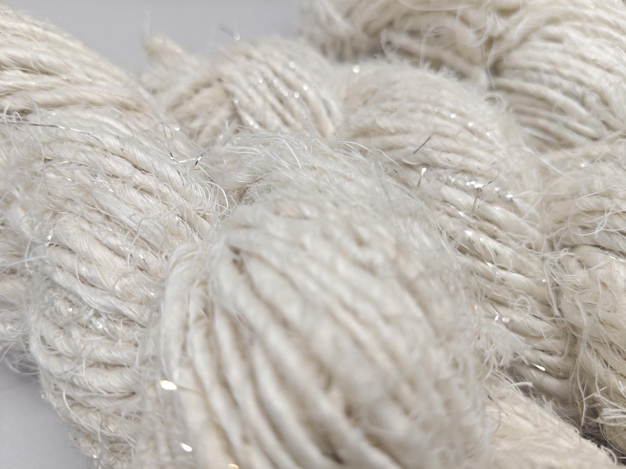 Recycled Linen Sparkle Yarn Naturall
