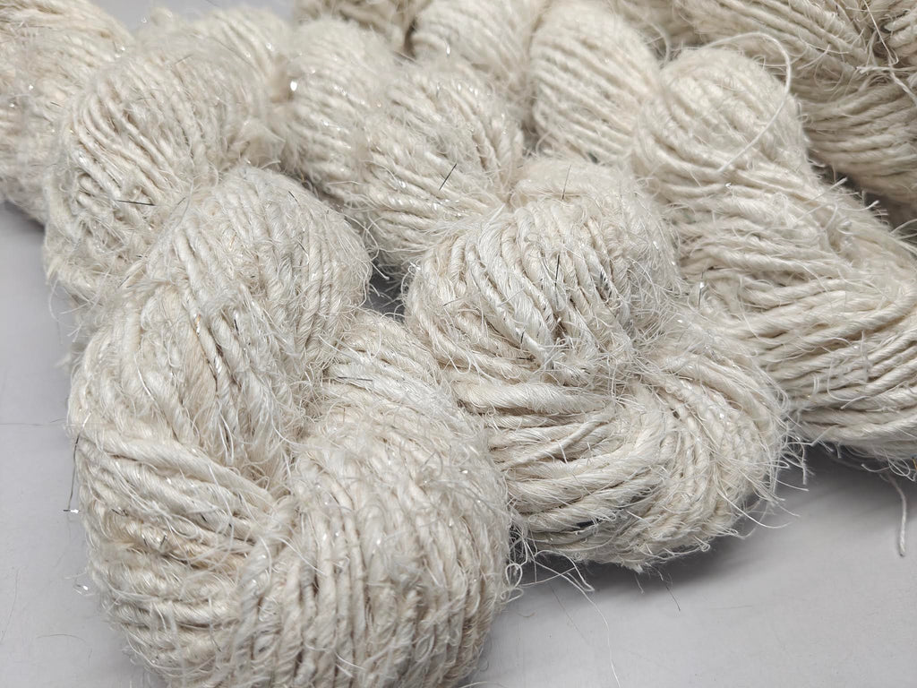 Recycled Linen Sparkle Yarn Naturall