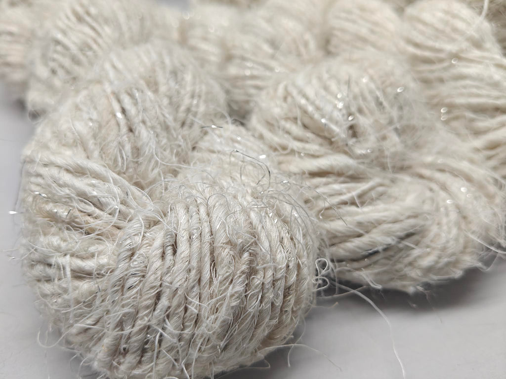 Recycled Linen Sparkle Yarn Naturall