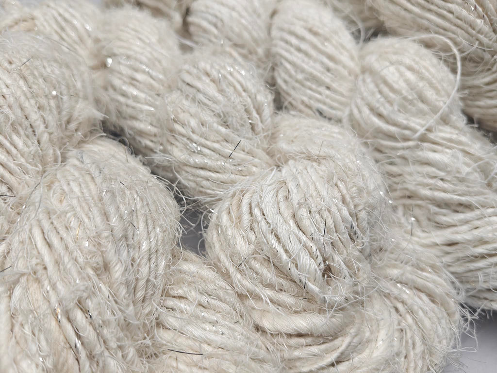 Recycled Linen Sparkle Yarn Naturall