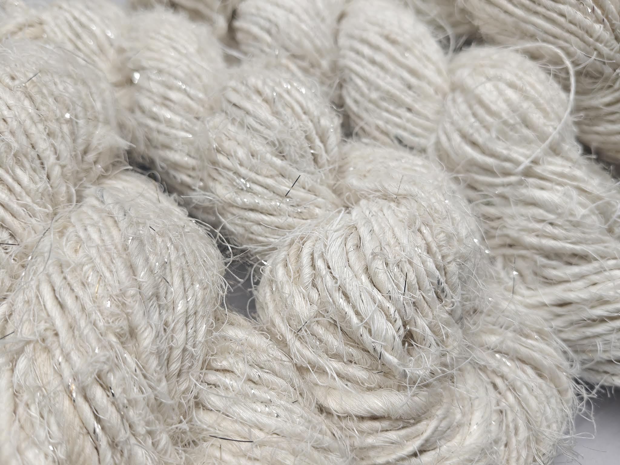 Recycled Linen Sparkle Yarn Naturall