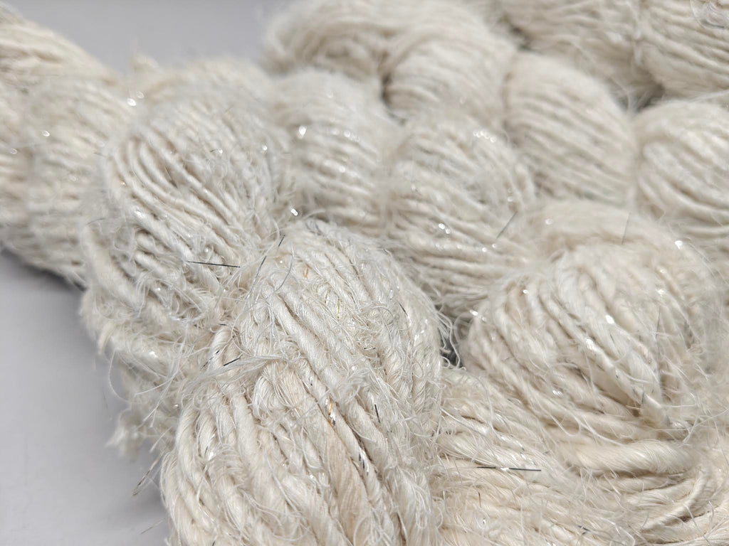 Recycled Linen Sparkle Yarn Naturall