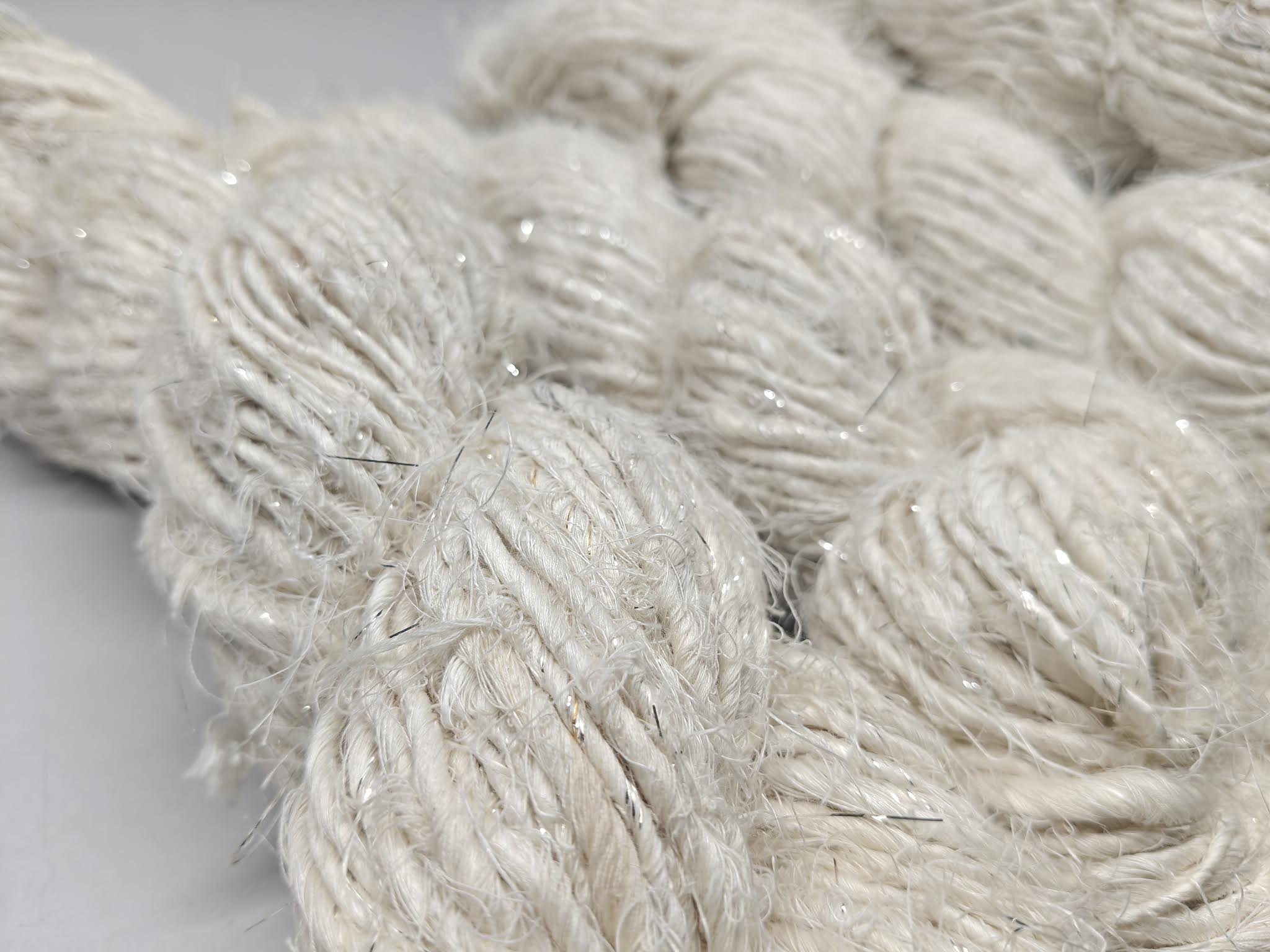 Recycled Linen Sparkle Yarn Naturall