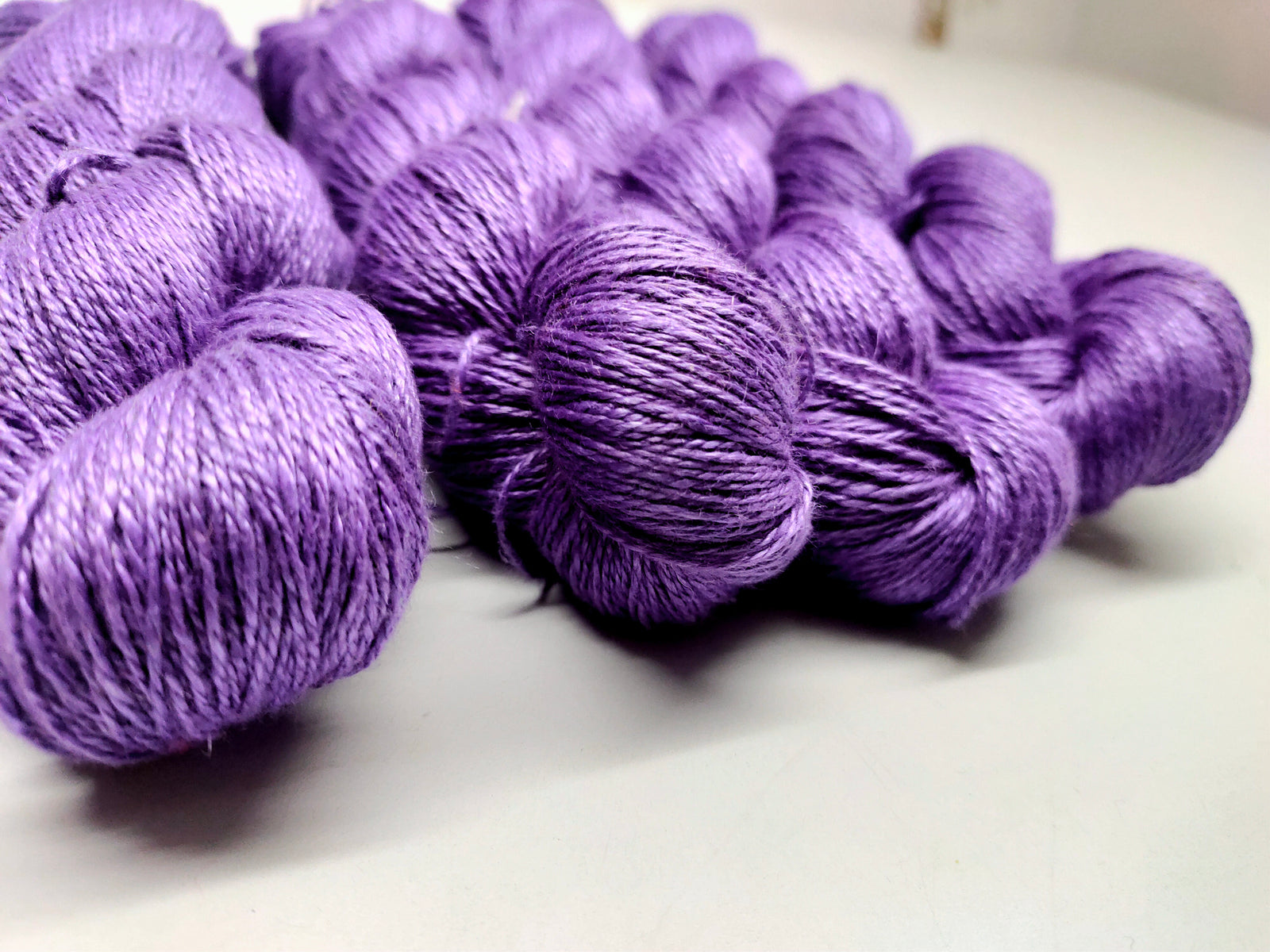 Linen Sportweight Yarn 2 PLY Purple
