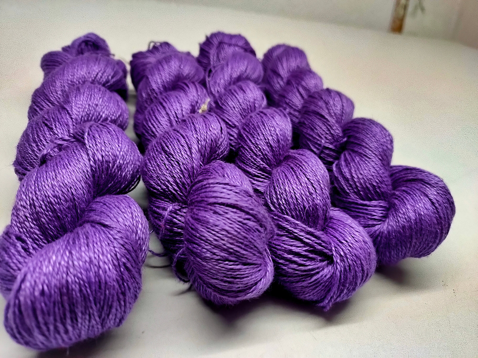 Linen Sportweight Yarn 2 PLY Purple