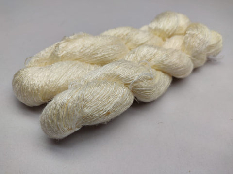 handspun Matka Silk Yarn that is obtained from the waste Mulberry Silk. We manufacture pure Matka Silk Yarn through hand spinning the Mulberry Silk without removing the gum. This wild silk is only produced in India. We are counted amongst reckoned names in the industry, committed towards offering a wide assortment of Matka Silk Yarn. Silk yarns are produce by Underprivileged Hand spinners from Eastern India. These silk yarns are widely used in different textile industries to manufacture various garments.