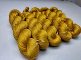 Mulberry Silk yarn (600 mts in 100gram) is a unique Silk Yarn ideal for Knitting. Mulberry Silk is very soft and shiny. It is Sock weight and is directly spun from the premium Mulberry Silk Tops. It is a yarn of Natural Protein Fiber. Mulberry Silk Yarn