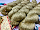 Mulberry Silk yarn (600 mts in 100gram) is a unique Silk Yarn ideal for Knitting. Mulberry Silk is very soft and shiny. It is Sock weight and is directly spun from the premium Mulberry Silk Tops. It is a yarn of Natural Protein Fiber. Mulberry Silk Yarn has compact structure, evenness, clean appearance, elegant luster, Good moisture-absorbing capability, good strength and elongation,