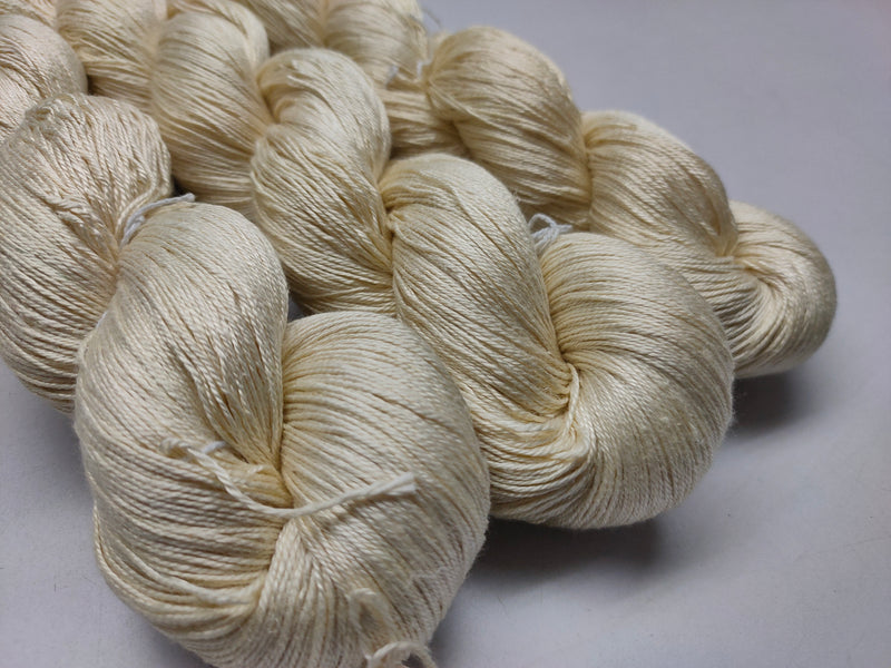 Mulberry Silk Yarn 600M in 100Gram Undyed