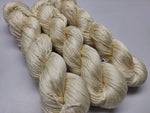 Mulberry Silk yarn (600 mts in 100gram) is a unique Silk Yarn ideal for Knitting. Mulberry Silk is very soft and shiny. It is Sock weight and is directly spun from the premium Mulberry Silk Tops. It is a yarn of Natural Protein Fiber. Mulberry Silk Yarn has compact structure, evenness, clean appearance, elegant luster, Good moisture-absorbing capability, good strength and elongation, with fine and s