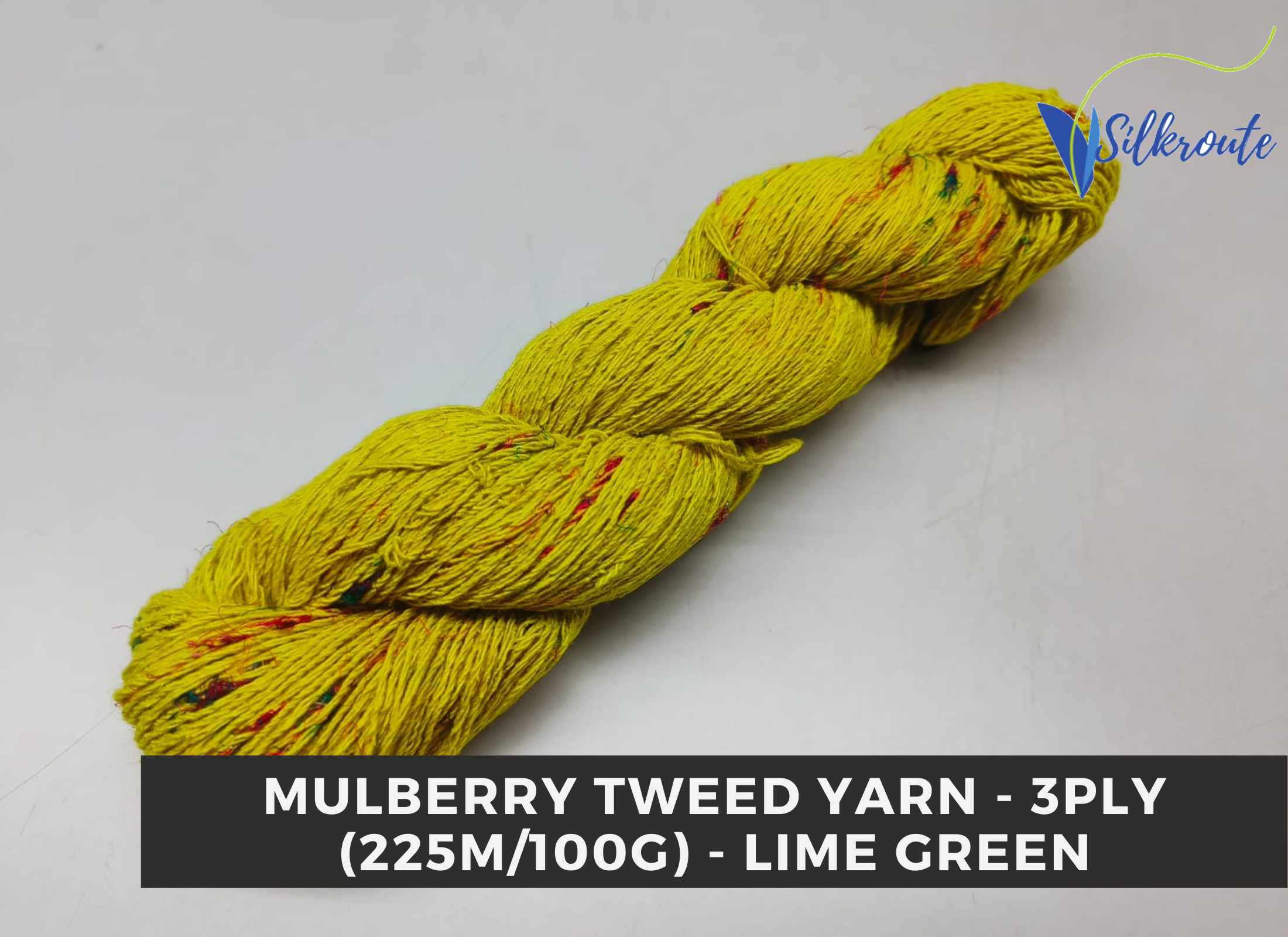 Mulberry Tweed Yarn -  Lime Green