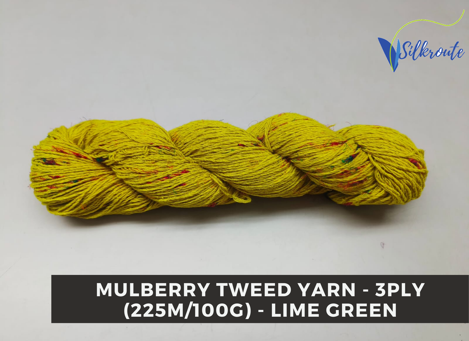 Mulberry Tweed Yarn - Lime Green