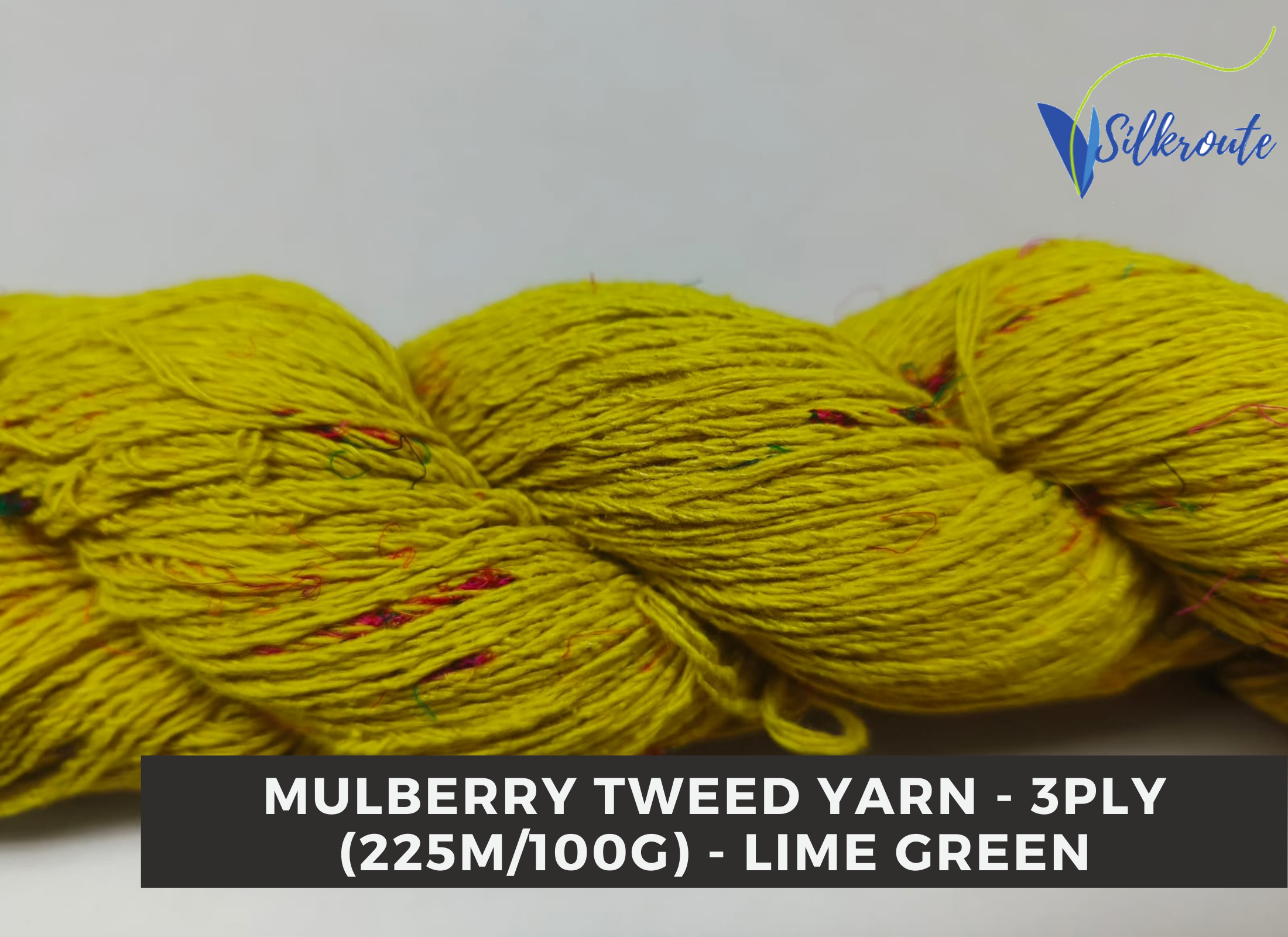 Mulberry Tweed Yarn -  Lime Green