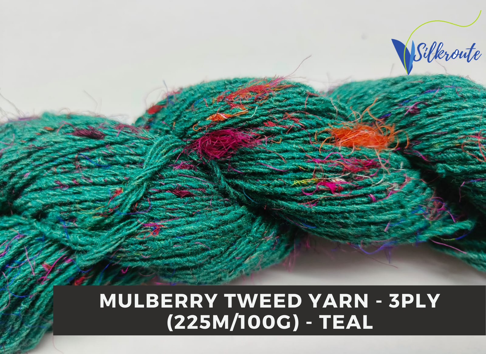 Mulberry Tweed Yarn - Teal