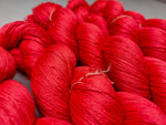 Mulberry Silk yarn (600 mts in 100gram) is a unique Silk Yarn ideal for Knitting. Mulberry Silk is very soft and shiny. It is Sock weight and is directly spun from the premium Mulberry Silk Tops. It is a yarn of Natural Protein Fiber. Mulberry Silk Yarn