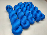 Mulberry Silk yarn (600 mts in 100gram) is a unique Silk Yarn ideal for Knitting. Mulberry Silk is very soft and shiny. It is Sock weight and is directly spun from the premium Mulberry Silk Tops. It is a yarn of Natural Protein Fiber. Mulberry Silk Yarn has compact structure, evenness, clean appearance, elegant luster, Good moisture-absorbing capability, good strength and elongation, with fine and soft fibers. It is useful for Weaving and Knitting.