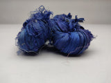 Recycled Sari Silk Ribbon - Navy Blue