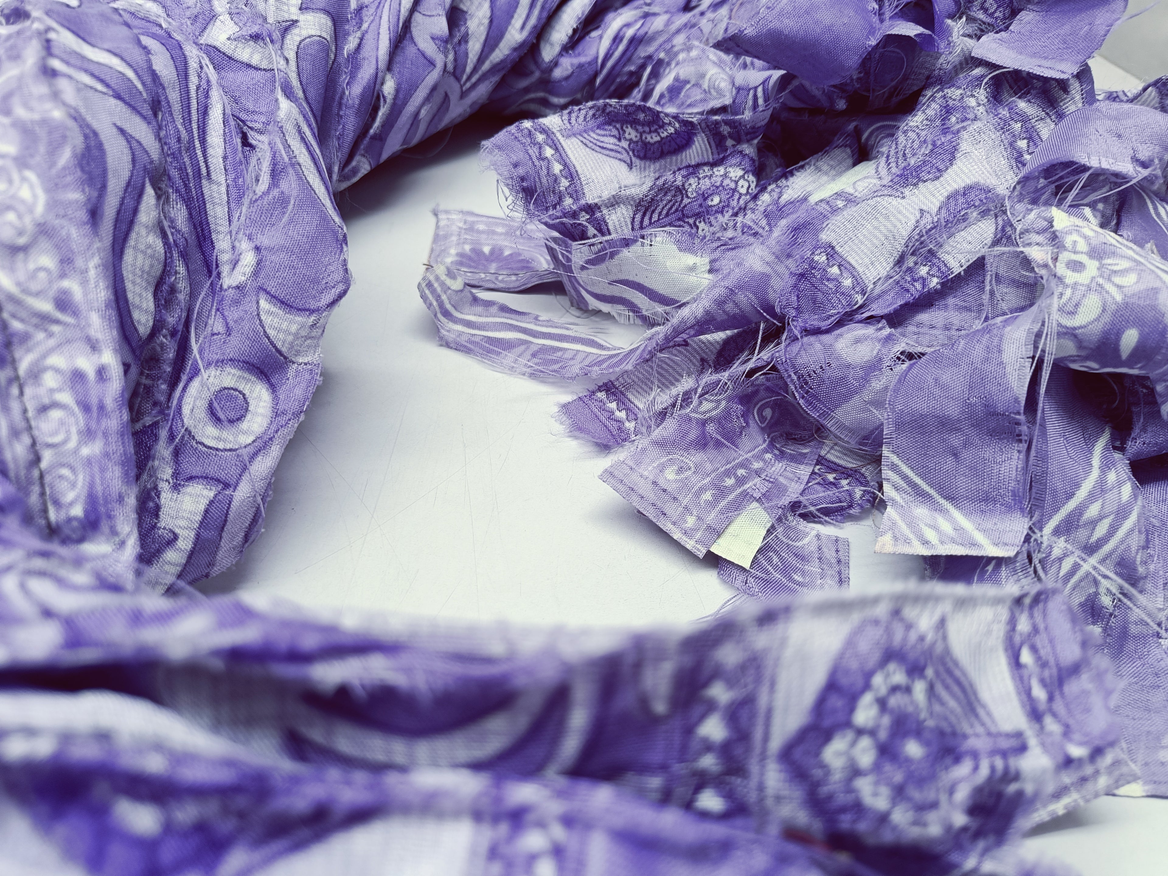 Reclaimed Sari Stripe - Brinjal